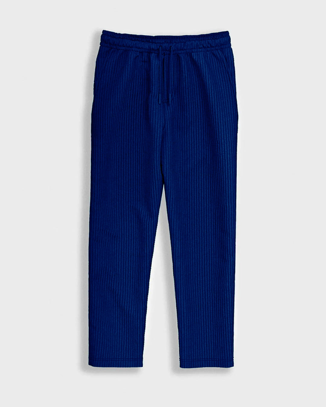 LOOSE FIT RIBBED TROUSER - NAVY BLUE