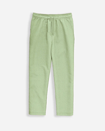 LOOSE FIT RIBBED TROUSER - PISTACHIO