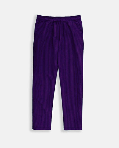 LOOSE FIT RIBBED TROUSER - PURPLE