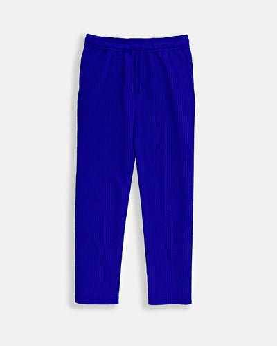LOOSE FIT RIBBED TROUSER - ROYAL BLUE