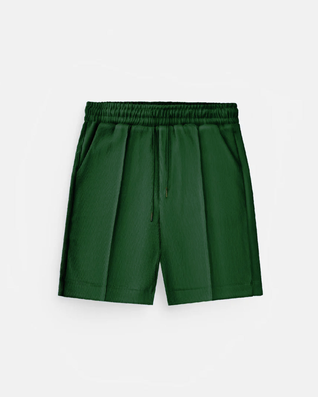 LOOSE FIT TEXTURED SEAM SHORTS - RAIN FOREST