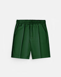 LOOSE FIT TEXTURED SEAM SHORTS - RAIN FOREST