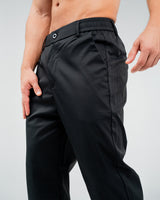 MEN’S BLACK SLIM-FIT TROUSERS