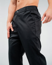 MEN’S BLACK SLIM-FIT TROUSERS