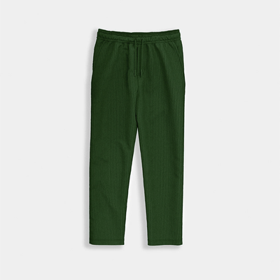 LOOSE FIT RIBBED TROUSER - RAIN FOREST