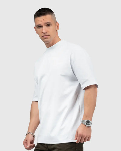 a men wear oversized white mens t shirt