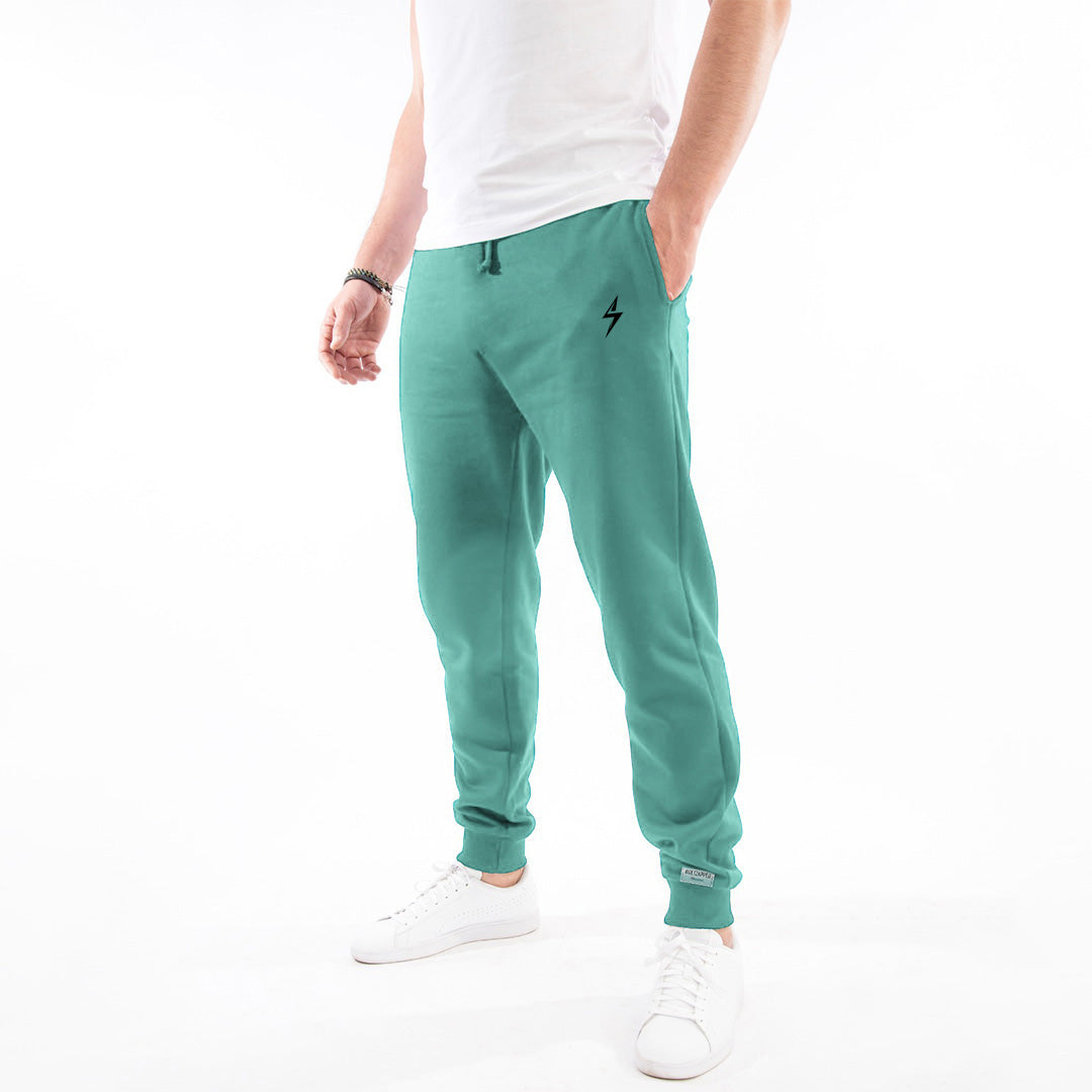 Zapped Mens Terry Cotton Trousers- Sea Green