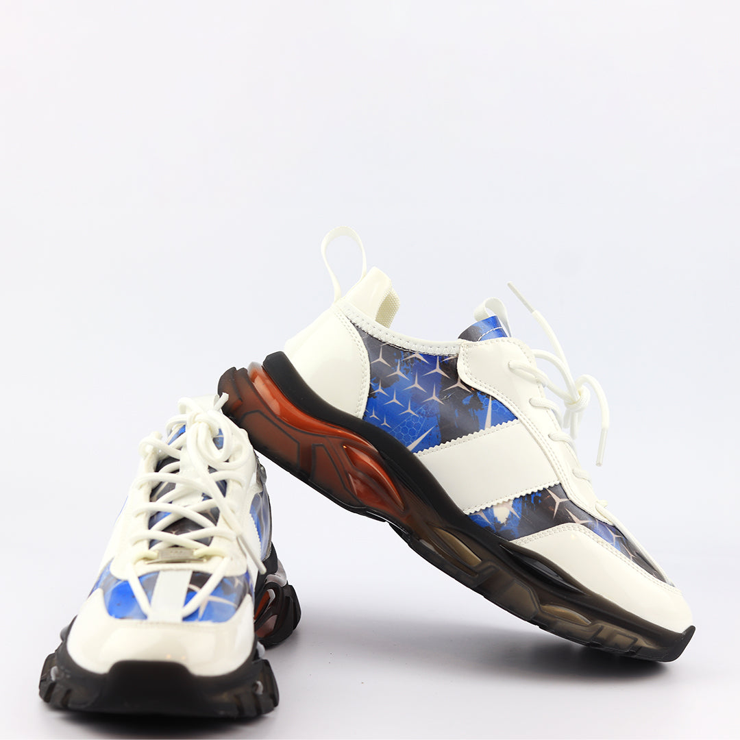 Chunky Sneakers White & Blue
