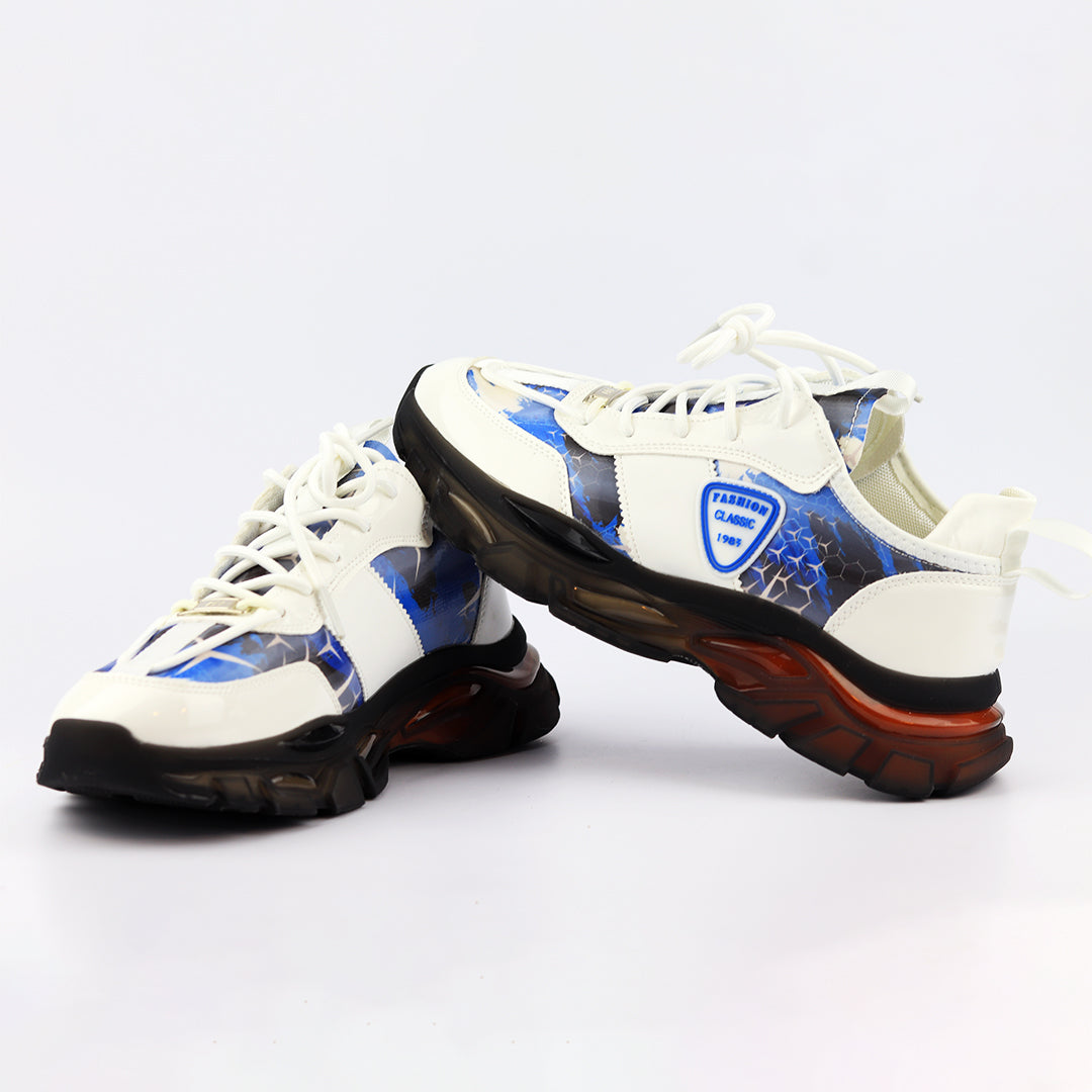 Chunky Sneakers White & Blue